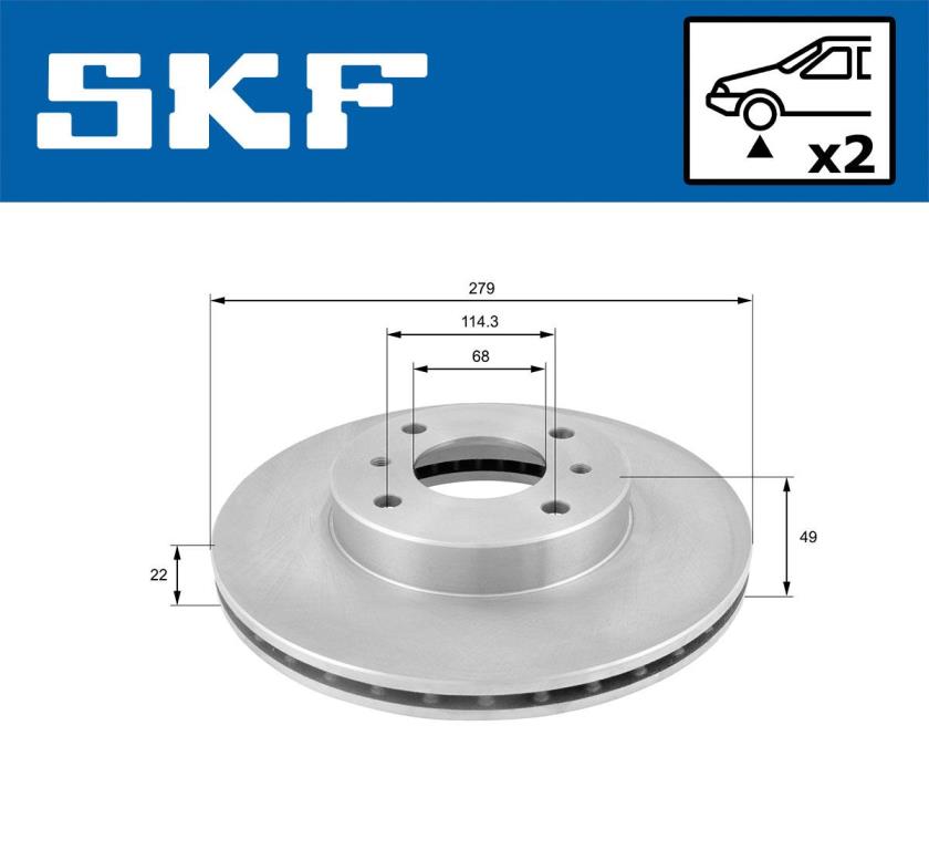 Disques de frein SKF ref. VKBD 80264 V2