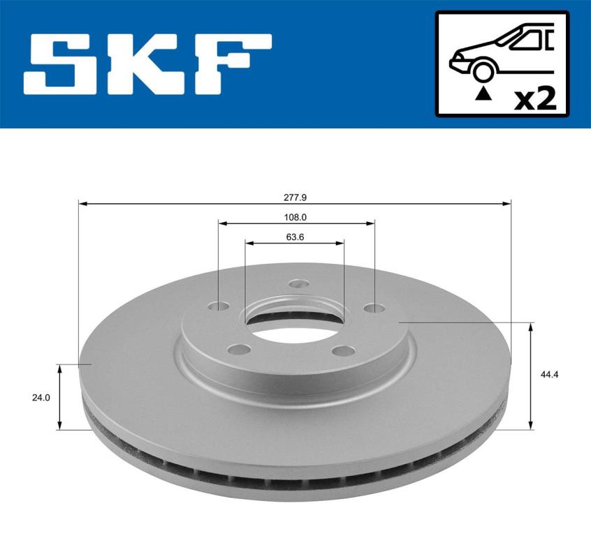 Discos de travão SKF ref. VKBD 80270 V2