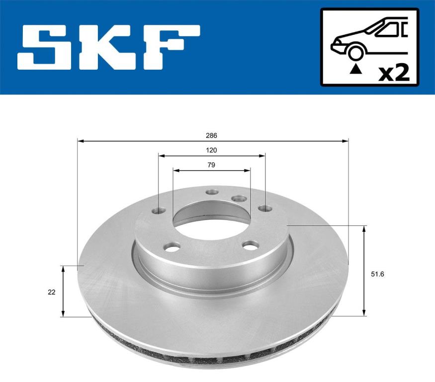 Discos de freno SKF ref. VKBD 80276 V2