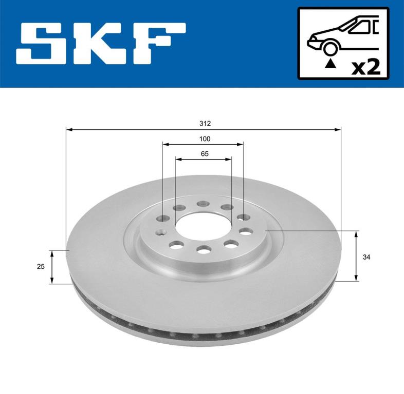 Discos de freno SKF ref. VKBD 80277 V2