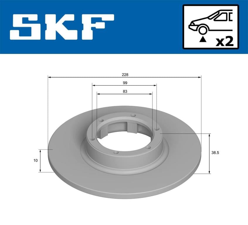 Discos de freno SKF ref. VKBD 80293 S2