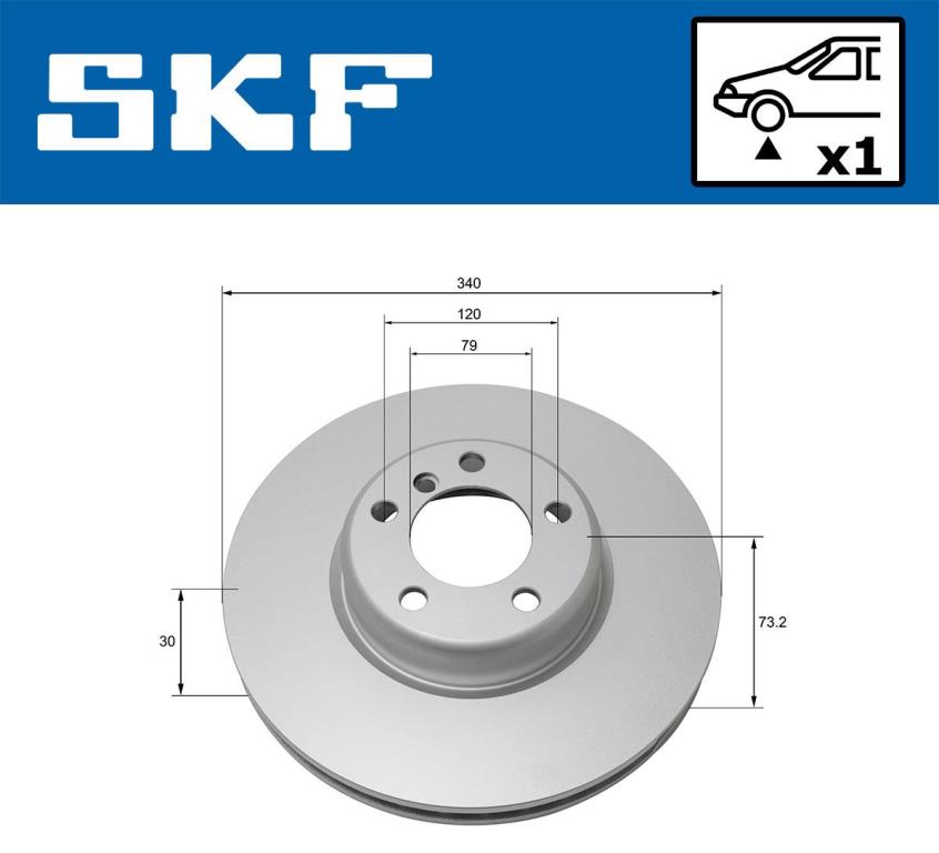 Disques de frein SKF ref. VKBD 80297 V1