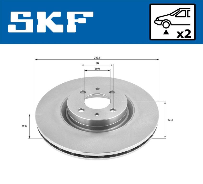 Disques de frein SKF ref. VKBD 80306 V2