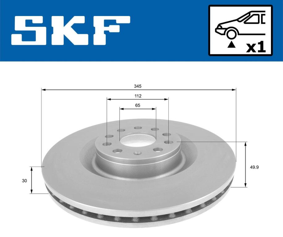 Discos de travão SKF ref. VKBD 80309 V1