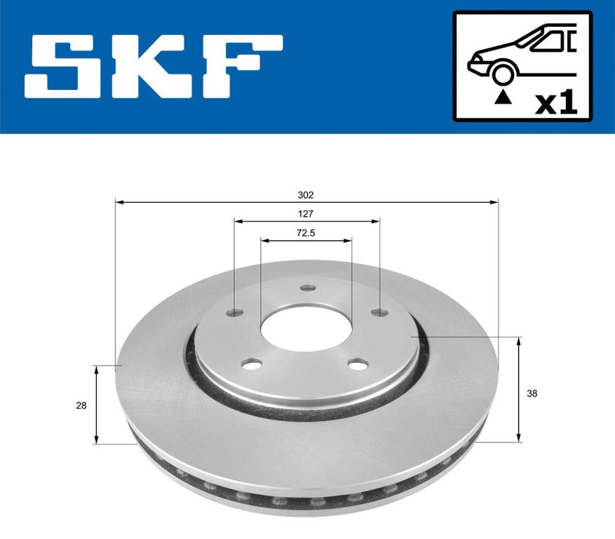 Discos de travão SKF VKBD 80312 V1