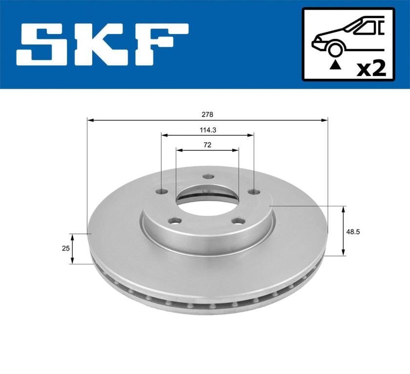 Discos de freno SKF ref. VKBD 80314 V2