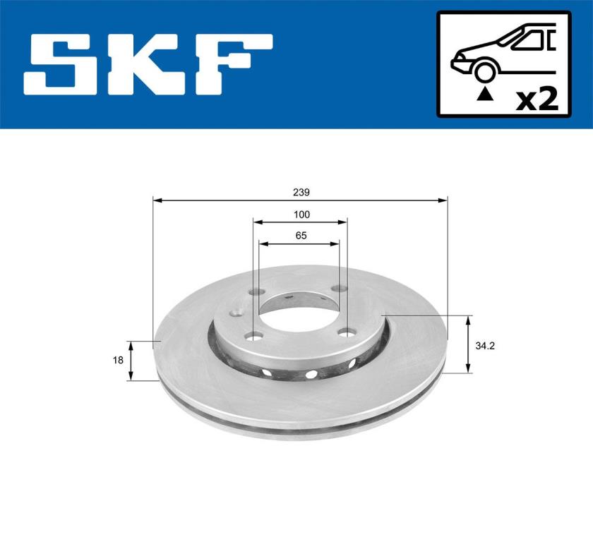 Discos de freno SKF ref. VKBD 80331 V2