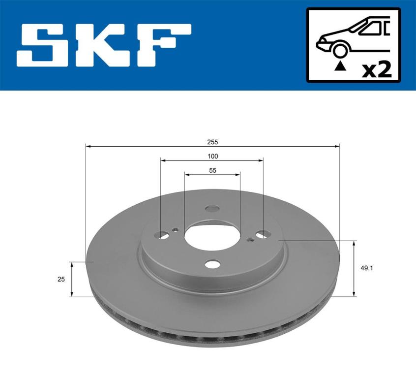 Disques de frein SKF ref. VKBD 80333 V2