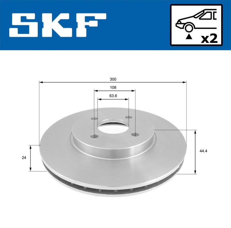 Discos de freno SKF VKBD 80334 V2