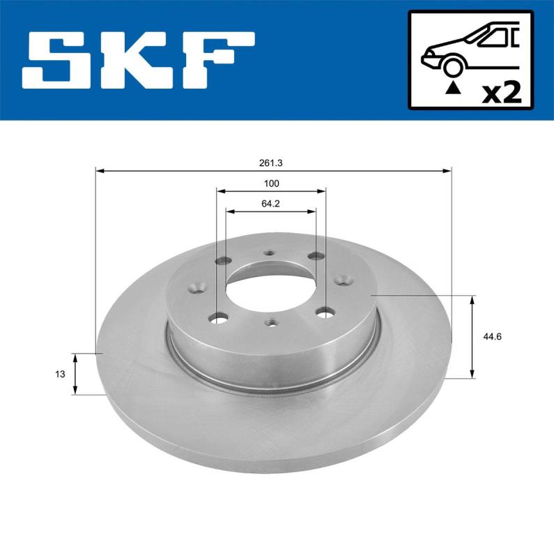 Disques de frein SKF ref. VKBD 80337 S2