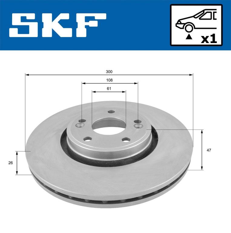 Disques de frein SKF ref. VKBD 80338 V1