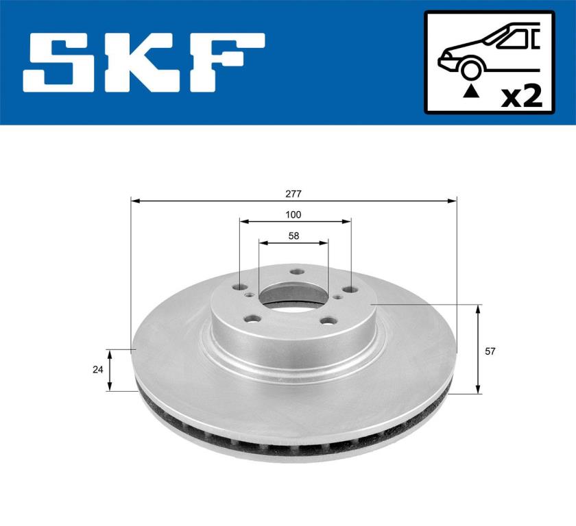 Discos de freno SKF ref. VKBD 80341 V2