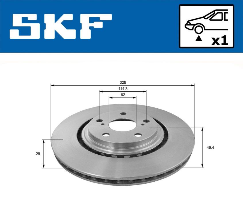 Discos de freno SKF ref. VKBD 80342 V1