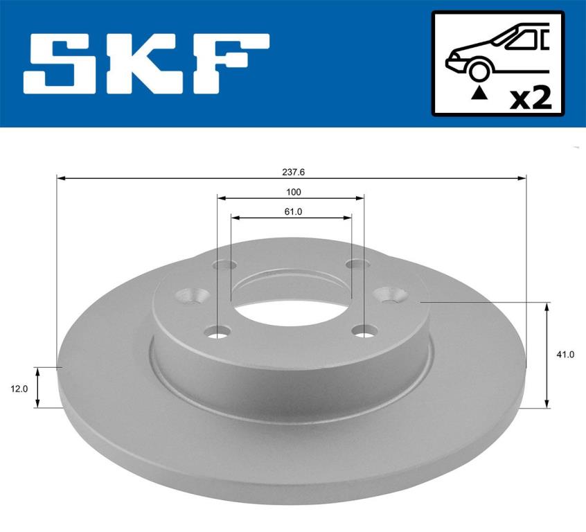 Discos de freno SKF ref. VKBD 80343 S2