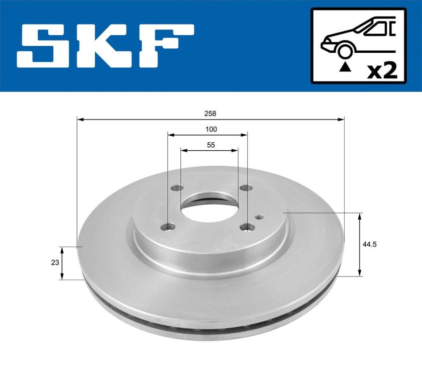 Discos de freno SKF ref. VKBD 80351 V2