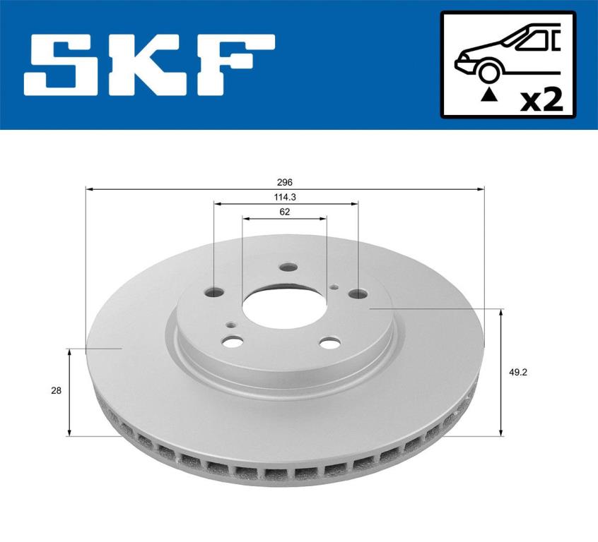 Disques de frein SKF ref. VKBD 80353 V2