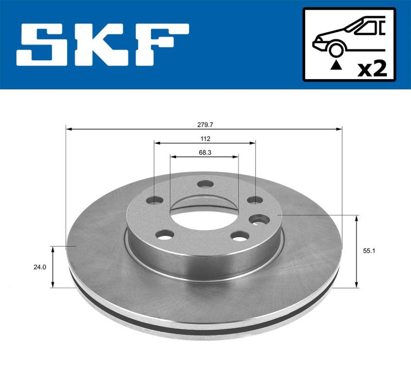 Discos de freno SKF ref. VKBD 80358 V2