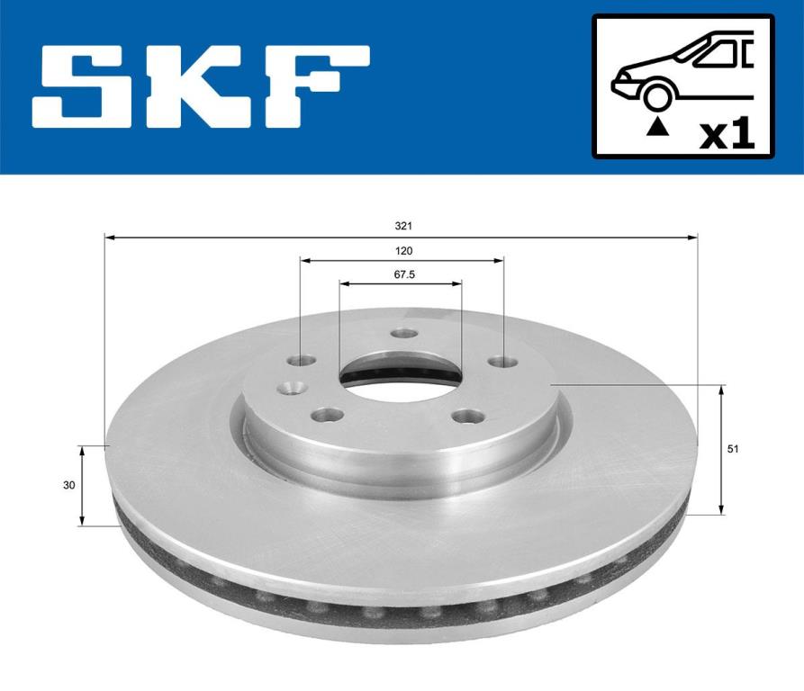 Disques de frein SKF VKBD 80360 V1