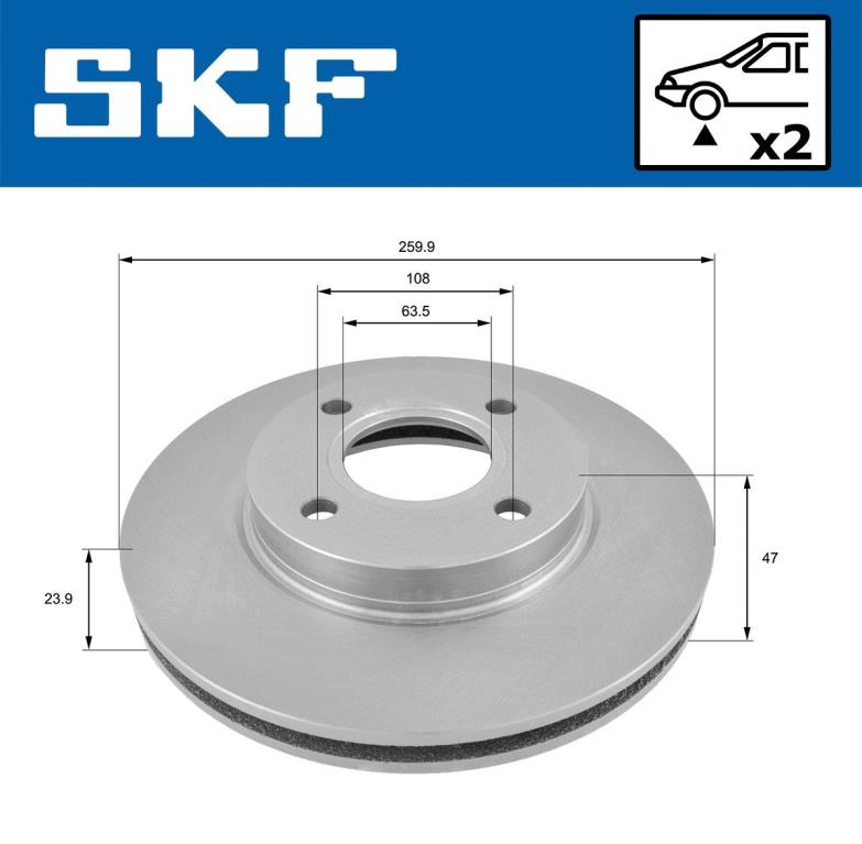 Discos de freno SKF ref. VKBD 80365 V2