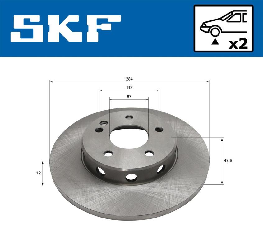 Disques de frein SKF ref. VKBD 80366 S2