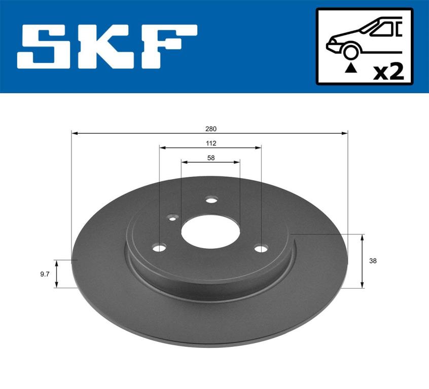 Discos de travão SKF ref. VKBD 80381 S2
