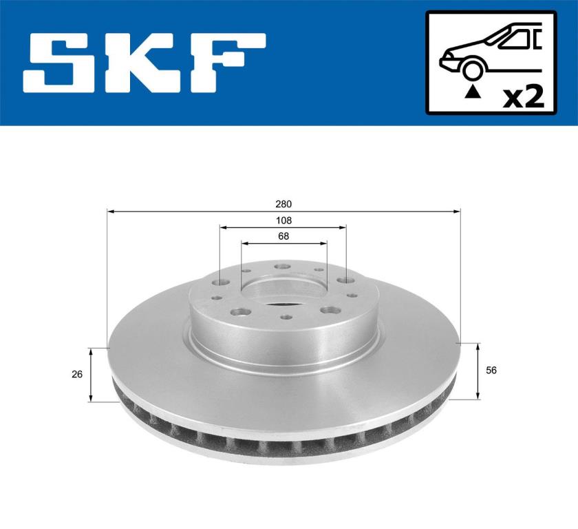 Discos de freno SKF ref. VKBD 80382 V2
