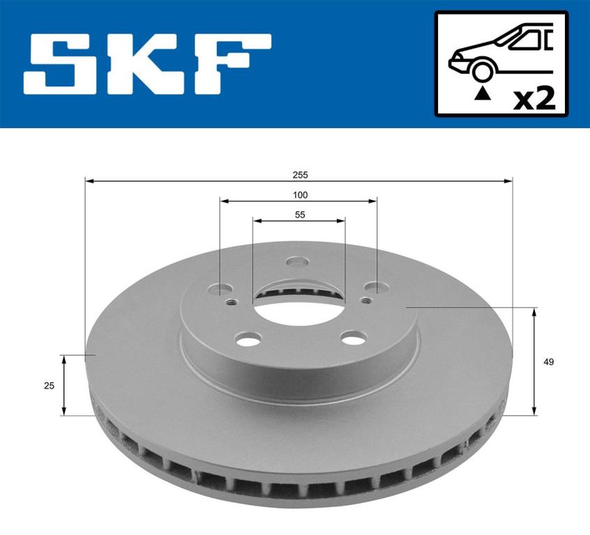Discos de travão SKF ref. VKBD 80383 V2