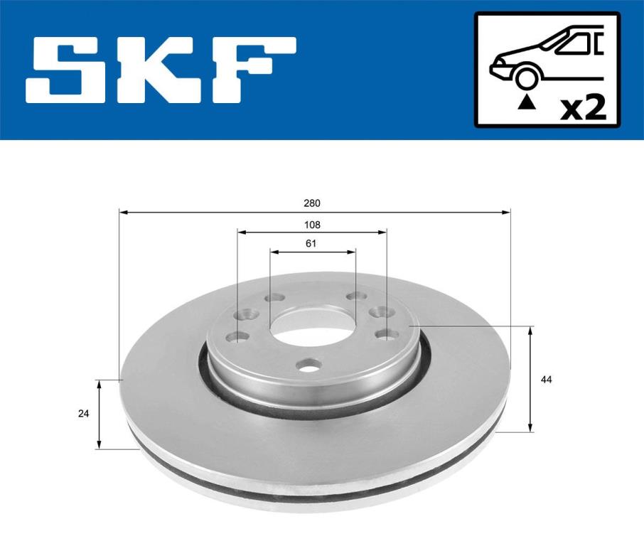 Discos de freno SKF ref. VKBD 80384 V2