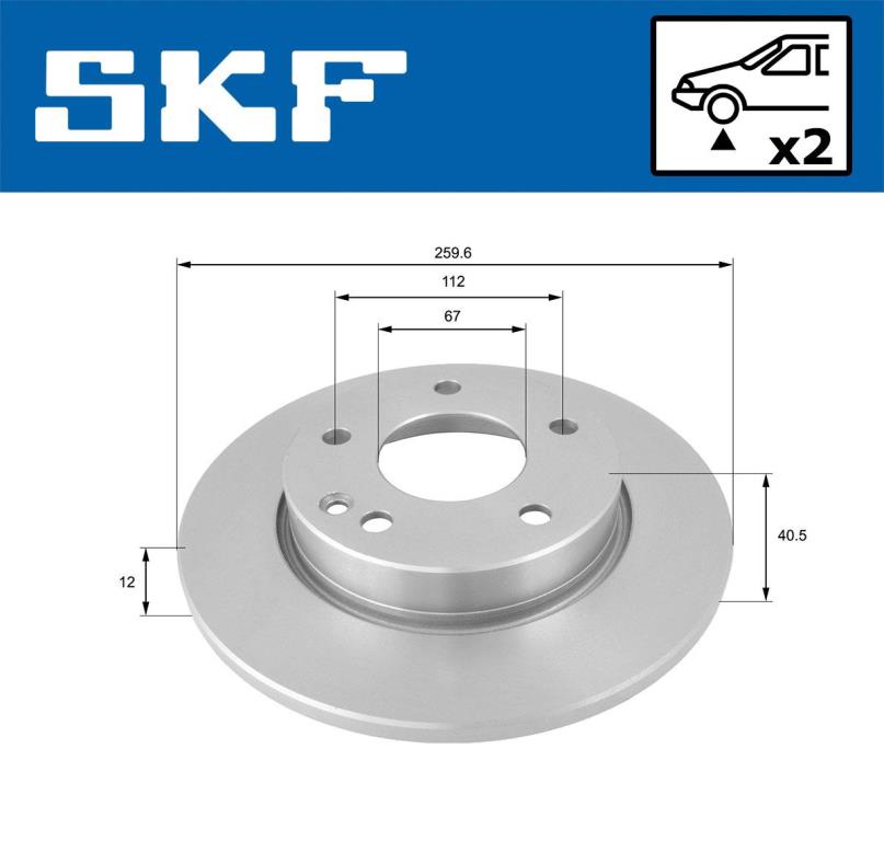 Discos de travão SKF ref. VKBD 80396 S2