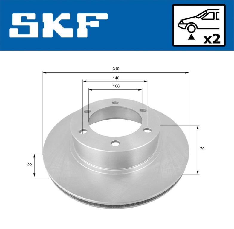 Discos de travão SKF ref. VKBD 80403 V2