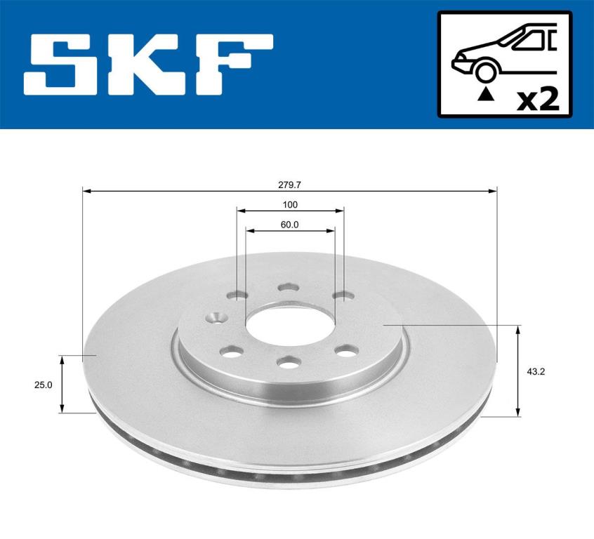 Disques de frein SKF ref. VKBD 80404 V2