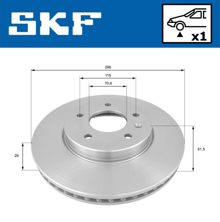 Discos de freno SKF ref. VKBD 80407 V1