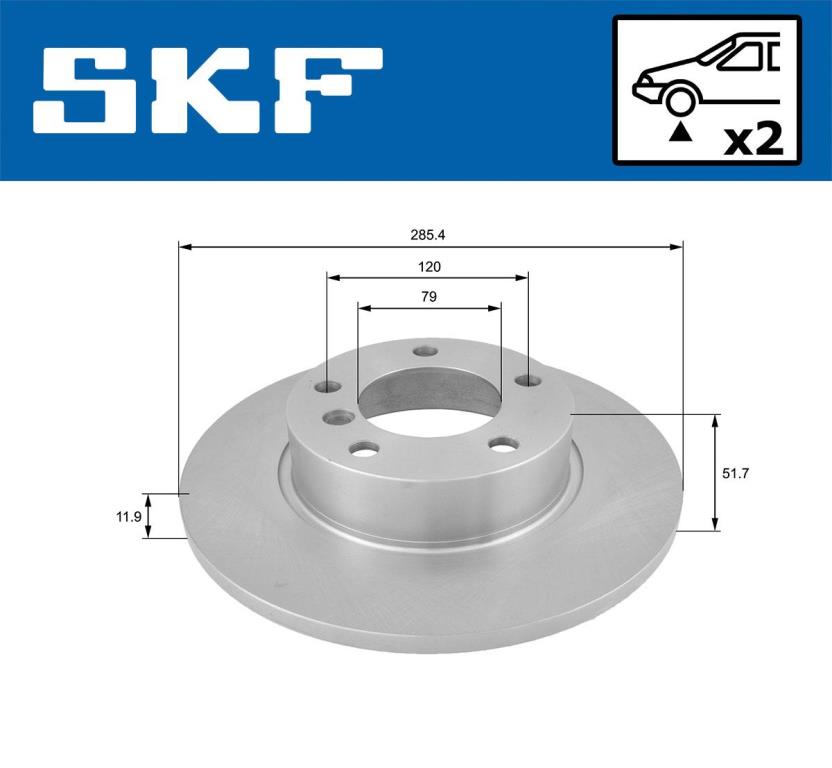 Disques de frein SKF ref. VKBD 80408 S2