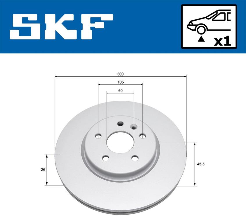 Discos de travão SKF ref. VKBD 80409 V1
