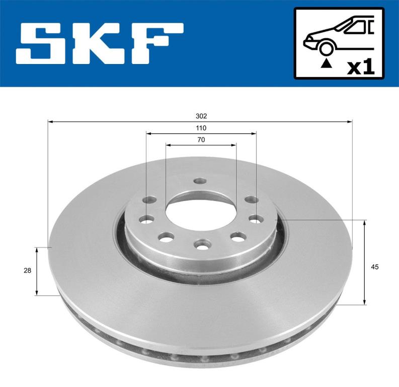 Disques de frein SKF VKBD 80411 V1