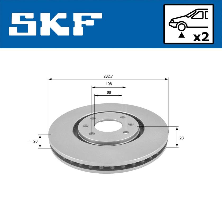 Discos de freno SKF ref. VKBD 80412 V2