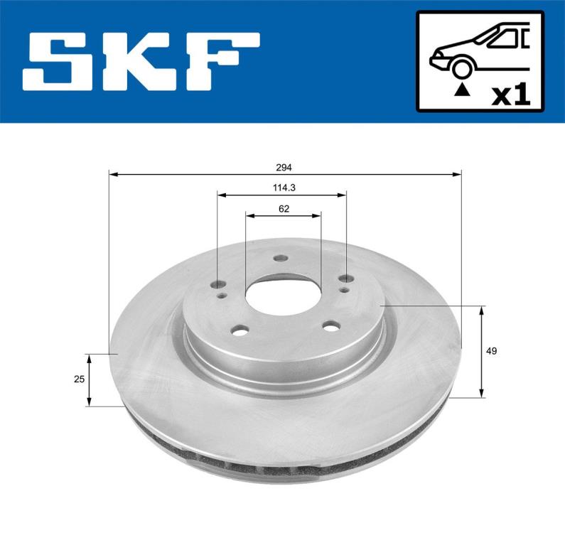 Discos de travão SKF ref. VKBD 80414 V1