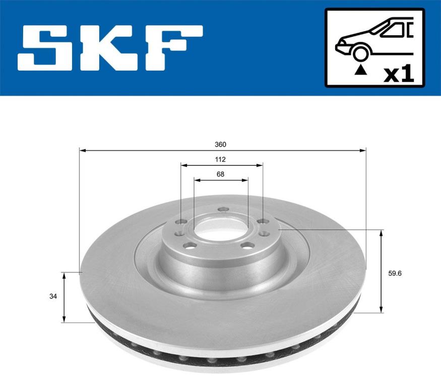 Discos de travão SKF ref. VKBD 80418 V1