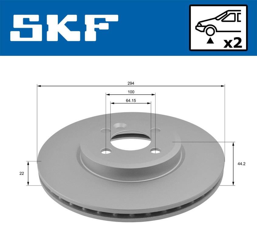 Disques de frein SKF ref. VKBD 80419 V2