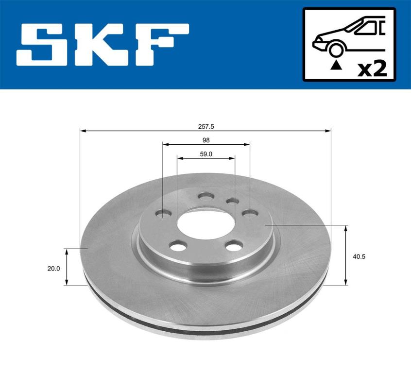 Disques de frein SKF VKBD 80420 V2