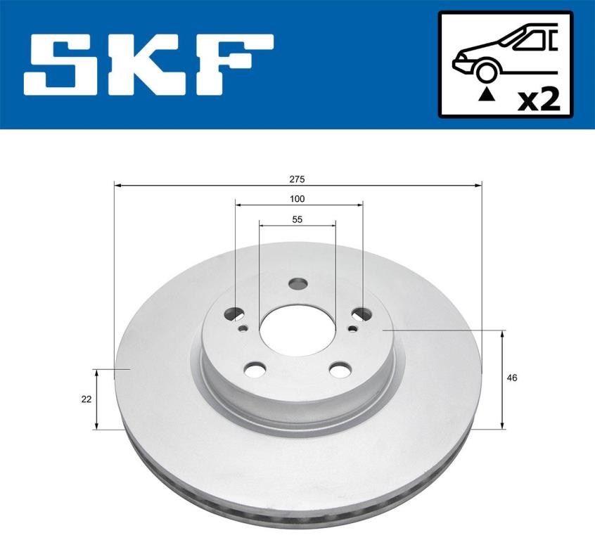 Disques de frein SKF ref. VKBD 80423 V2