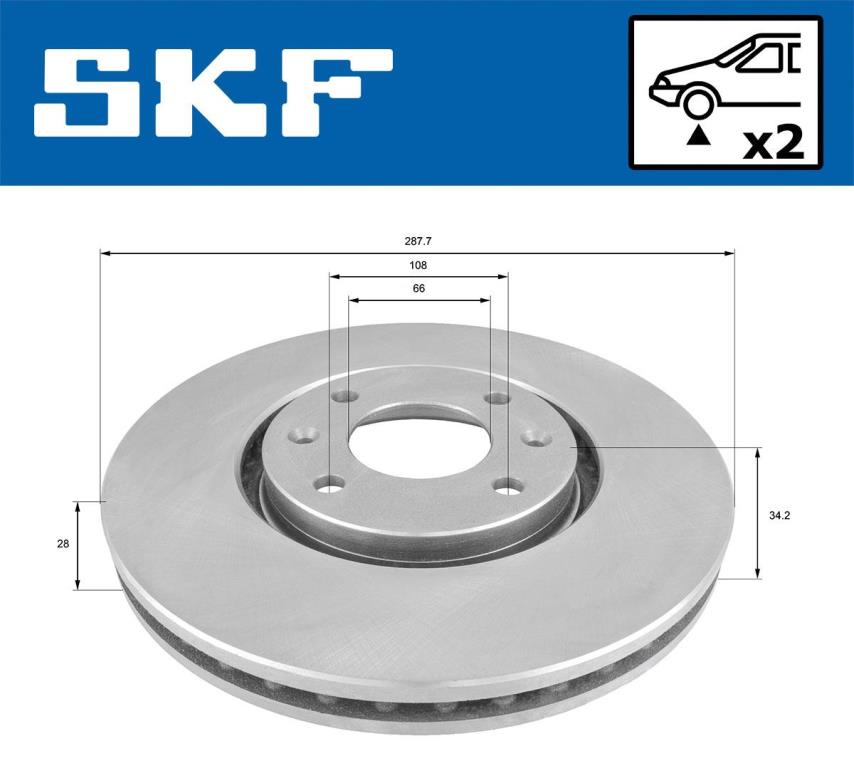 Disques de frein SKF VKBD 80428 V2