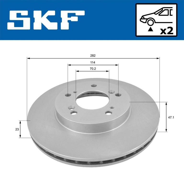 Discos de freno SKF ref. VKBD 80429 V2