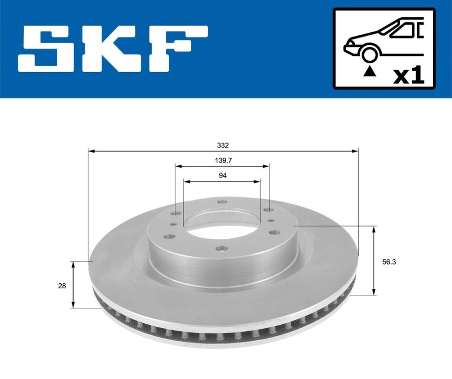 Disques de frein SKF ref. VKBD 80433 V1
