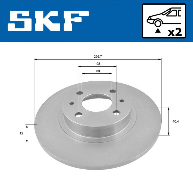 Discos de travão SKF ref. VKBD 80434 S2