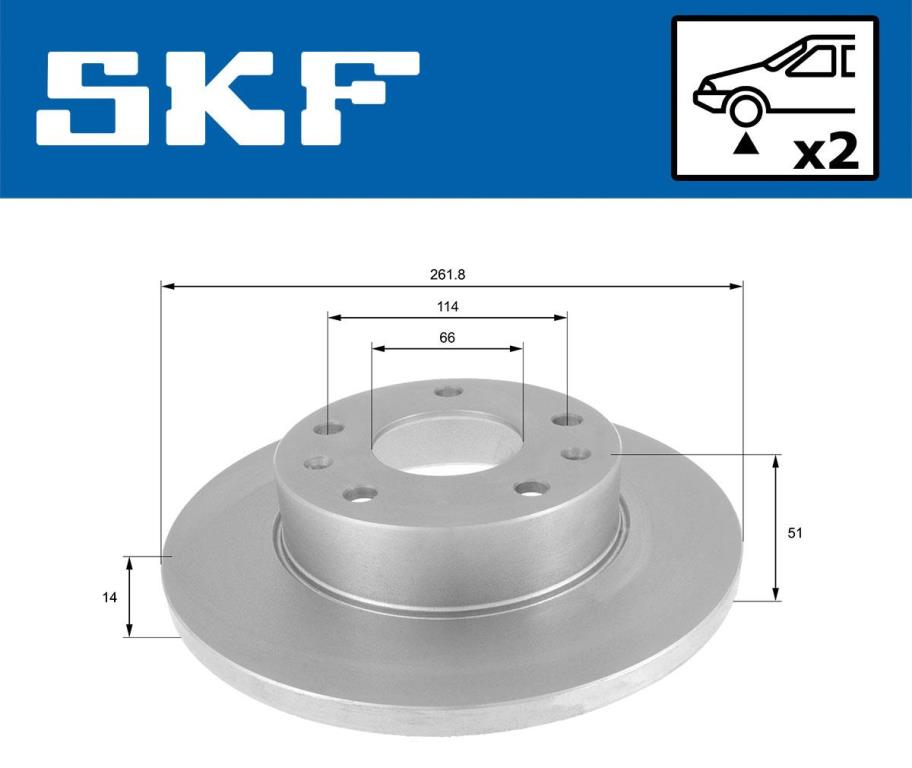 Discos de travão SKF ref. VKBD 80440 S2