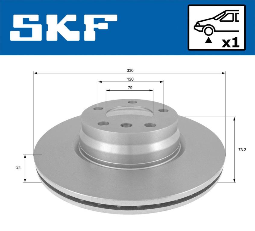 Discos de travão SKF VKBD 80448 V1