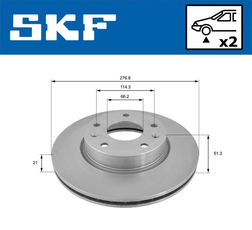 Discos de travão SKF ref. VKBD 80450 V2