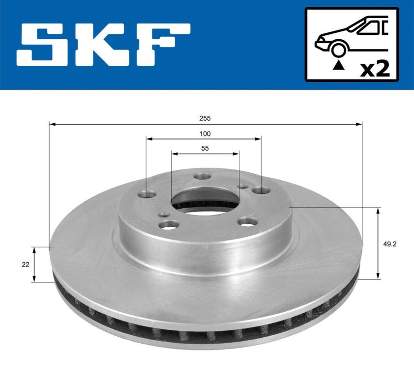 Discos de travão SKF ref. VKBD 80453 V2