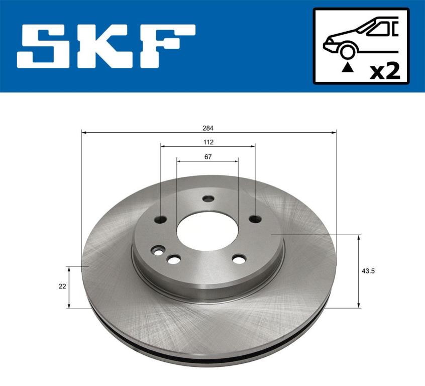 Discos de travão SKF ref. VKBD 80461 V2